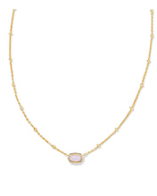 Load image into Gallery viewer, MINI ELISA SATELLITE SHORT PENDANT NECKLACE GOLD PINK OPALITE CRYSTAL
