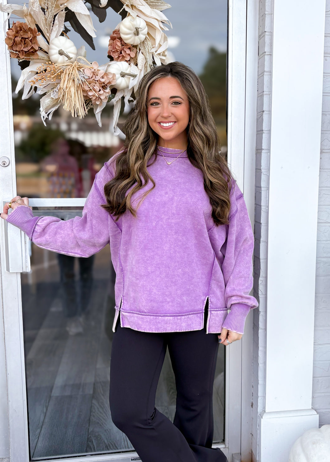 Wish You Well Sweatshirt - Violet