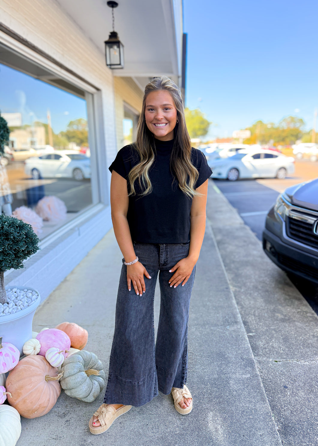 Callie Corduroy Pants - Black