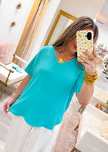 Load image into Gallery viewer, Soulful V-Neck Blouse - Turquoise
