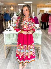 Load image into Gallery viewer, Berry Mix Midi Dress
