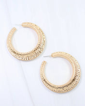 Load image into Gallery viewer, Greensboro Hammered Hoop Earring
