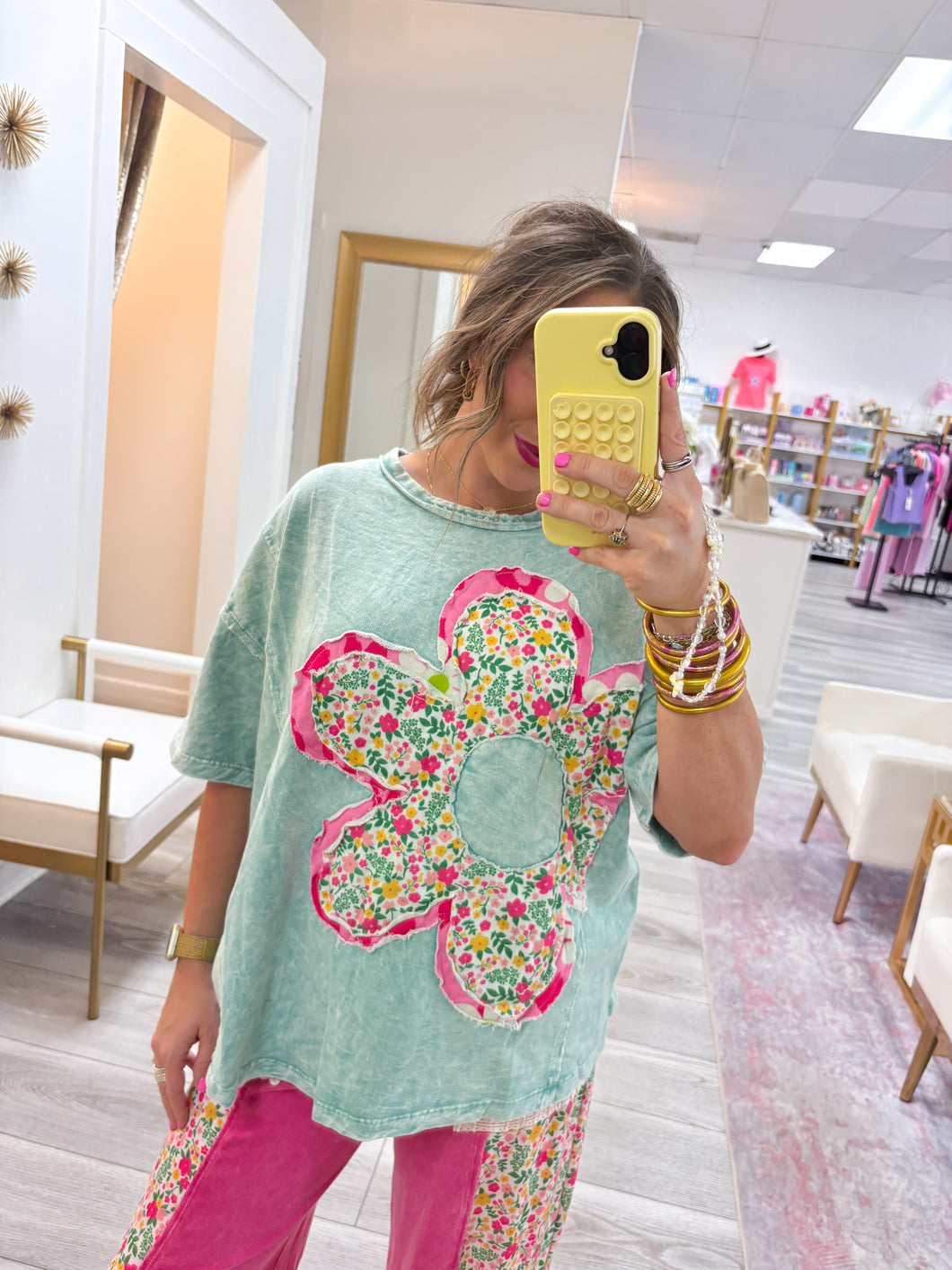 Love Romancing Top - Cyan