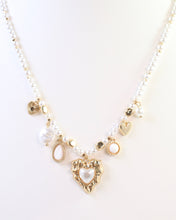 Load image into Gallery viewer, Selma Pearl Charm Necklace Gold

