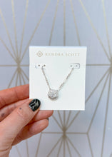 Load image into Gallery viewer, BELLA SHORT PENDANT NECKLACE SILVER WHITE CZ
