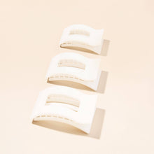 Load image into Gallery viewer, Flat Rectangle Hair Clip | Large | Coconut White
