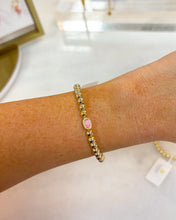 Load image into Gallery viewer, MINI ELAINA STRETCH BRACELET GOLD CARNATION KYOCERA OPAL
