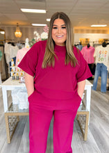 Load image into Gallery viewer, Taylor Top &amp; Pant Set Plus - Cabernet
