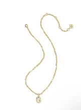Load image into Gallery viewer, BUBBLE LETTER G SHORT PENDANT NECKLACE GOLD
