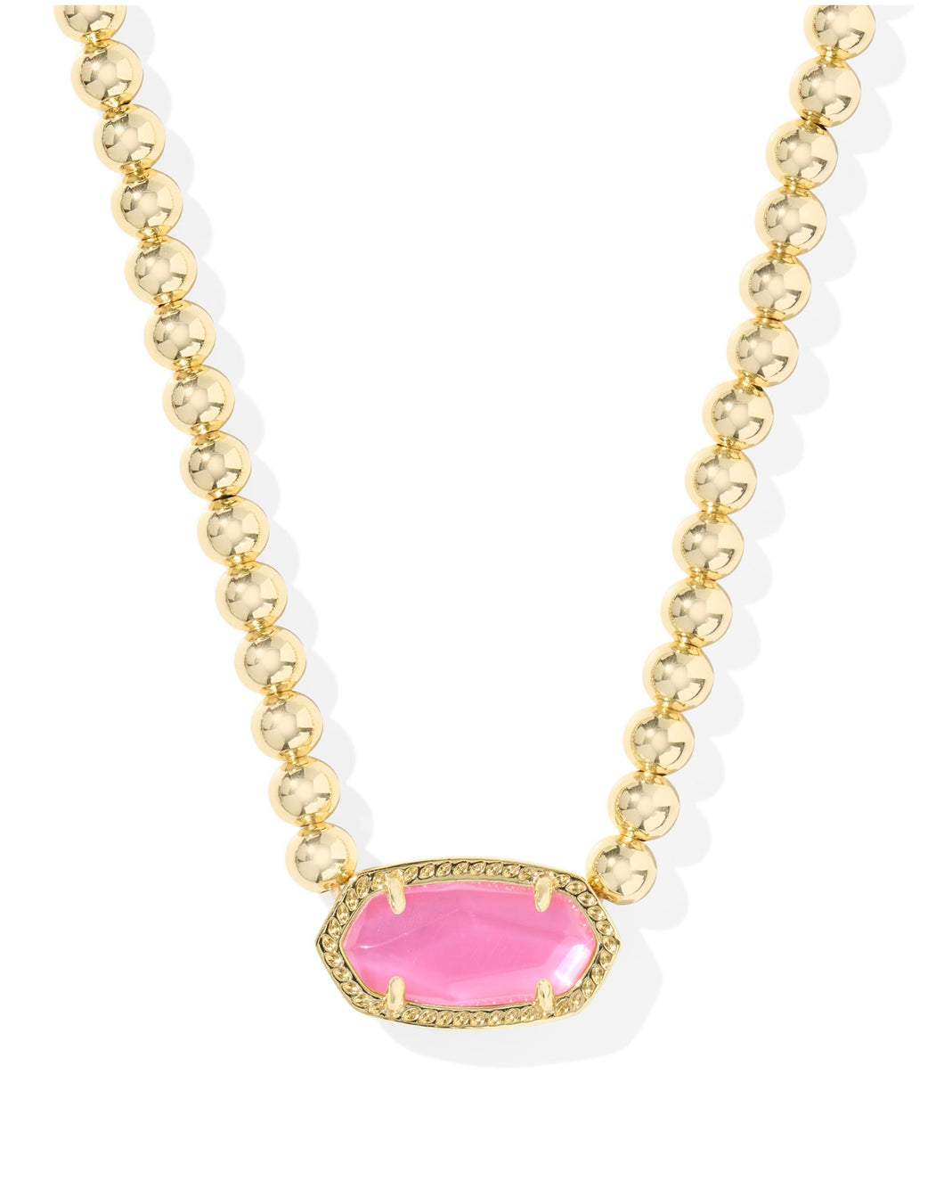 ELISA BEADED NECKLACE GOLD AZALEA ILLUSION
