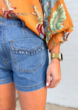 Load image into Gallery viewer, Ruffled Denim Shorts
