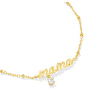 Load image into Gallery viewer, MAMA CRYSTAL DELICATE CHAIN BRACELET GOLD
