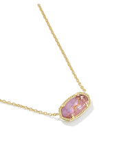 Load image into Gallery viewer, ELISA PENDANT NECKLACE GOLD LIGHT MAUVE ILLUSION
