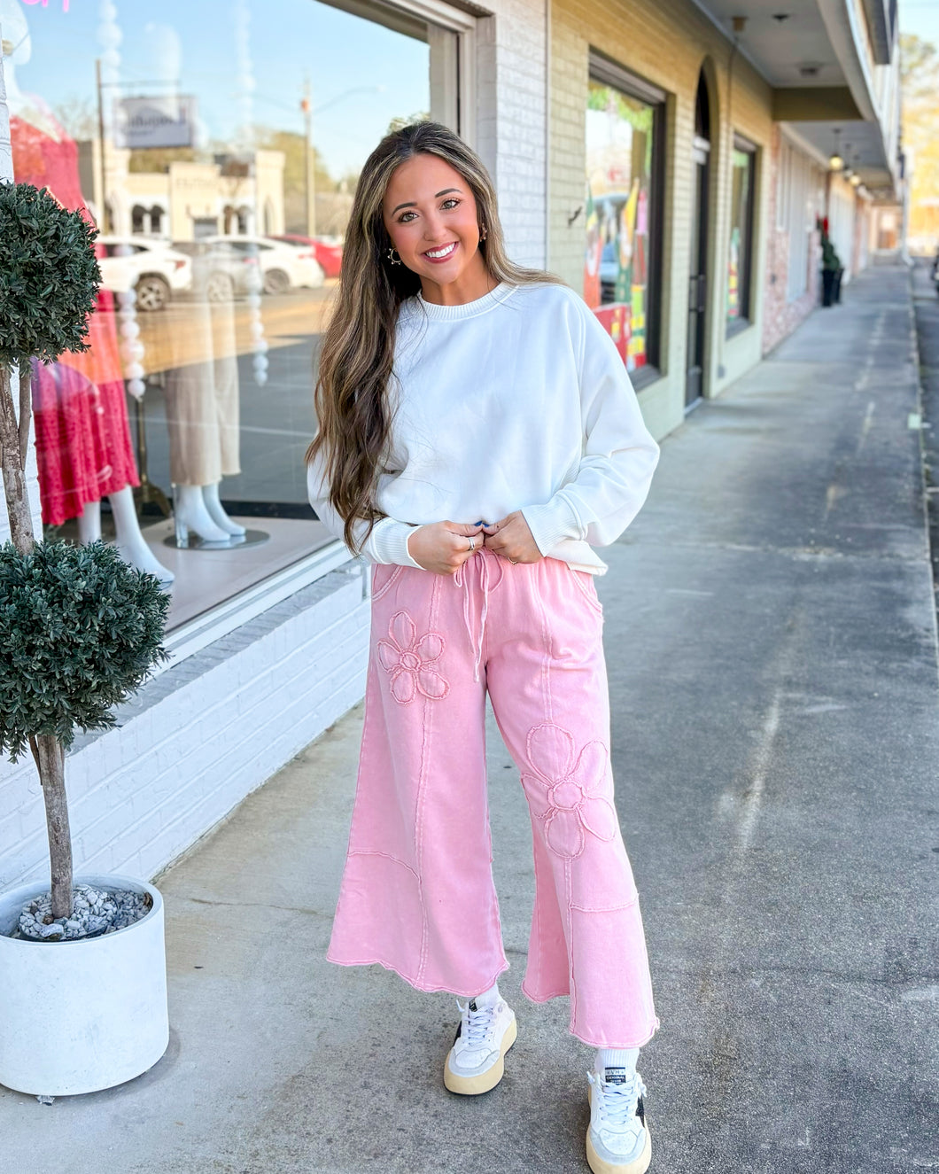 Side Detail Pullover - White