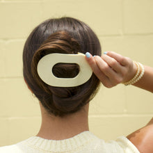 Load image into Gallery viewer, Flat Round Hair Clip | Large | Butter Yellow
