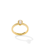 Load image into Gallery viewer, MINI ELYSE LUXE BAND RING GOLD WHITE CZ 8
