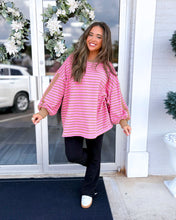 Load image into Gallery viewer, Delicate Lady Oversized Fit Top - Pink/Mocha
