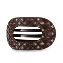 Load image into Gallery viewer, Flat Round Hair Clip | Large | Truly Taupe Quilted
