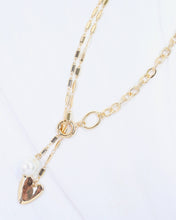 Load image into Gallery viewer, Maple Heart and Pearl Pendant Necklace
