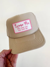 Load image into Gallery viewer, Excuse Me You Look Like You Love Me Patch Foam Trucker Hat
