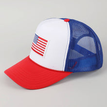 Load image into Gallery viewer, American Flag Embroidery Patch Foam Trucker Hat
