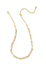 Load image into Gallery viewer, Gigi Strand Necklace In Gold Pink Mix
