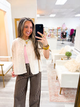 Load image into Gallery viewer, Half Sleeve Cardigan Sweater - Beige
