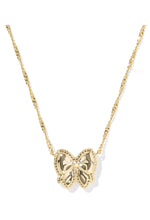 Load image into Gallery viewer, HALEY BOW SHORT PENDANT NECKLACE GOLD BLUSH IVORY MOTHER OF PEARL

