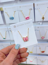 Load image into Gallery viewer, HALEY BOW SHORT PENDANT NECKLACE GOLD BLUSH IVORY MOTHER OF PEARL
