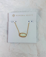 Load image into Gallery viewer, ELISA SHORT PENDANT NECKLACE GOLD LIGHT YELLOW KYOCERA OPAL
