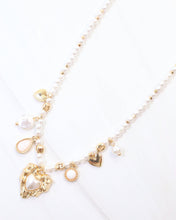 Load image into Gallery viewer, Selma Pearl Charm Necklace Gold
