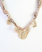 Load image into Gallery viewer, Amy Scarf Charm Necklace Khaki
