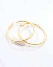 Load image into Gallery viewer, Lucille Hoop Earring Matte Gold
