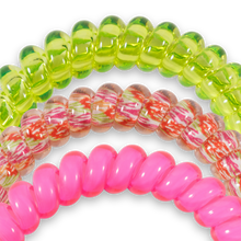 Load image into Gallery viewer, Spiral Hair Coils | Small | Tropical Punch Hair Ties
