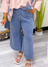 Load image into Gallery viewer, Treasure Wide Legged Pants - Washed Denim
