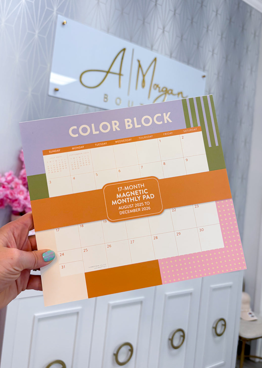 2026 Color Block Magnetic Monthly Planner