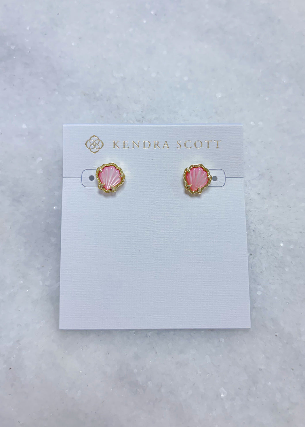 BRYNNE SHELL STUD EARRINGS GOLD BLUSH IVORY MOTHER OF PEARL