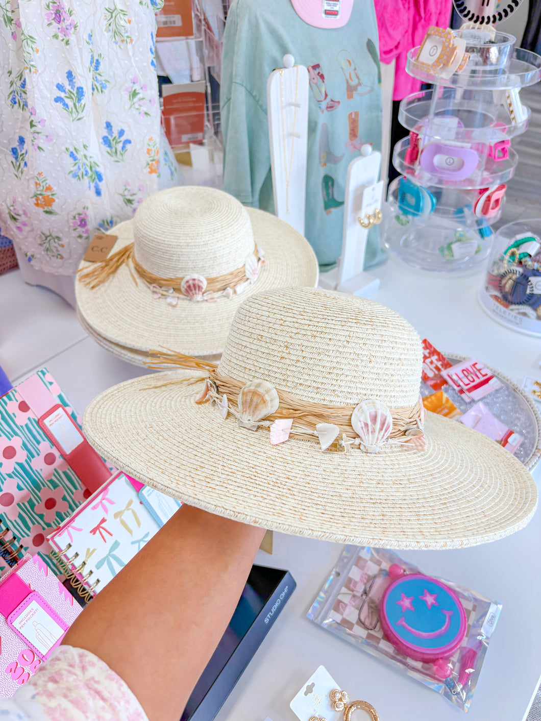 Shell Trim Sun Hat