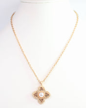 Load image into Gallery viewer, Paulina Pearl Cross Necklace
