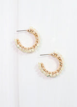 Load image into Gallery viewer, Ashleigh Flower Hoop Earring Opal
