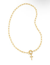 Load image into Gallery viewer, CROSS LINK AND CHAIN NECKLACE GOLD
