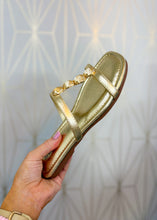 Load image into Gallery viewer, Afton Gold Sandal
