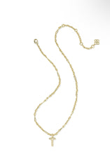 Load image into Gallery viewer, BUBBLE LETTER T SHORT PENDANT NECKLACE GOLD
