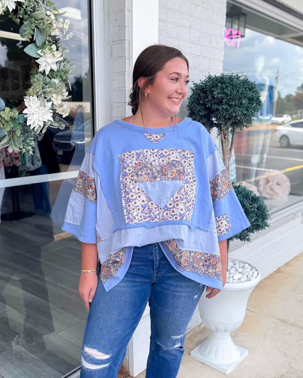 Lavender Block Top