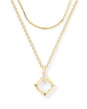 Load image into Gallery viewer, JOELLE MULTI STRAND NECKLACE GOLD IVORY MOTHER
OF PEARL
