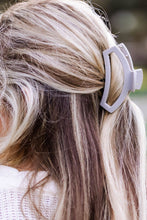 Load image into Gallery viewer, Open Hair Clip | Med. | Silver Flames
