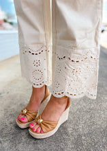Load image into Gallery viewer, Marshmallow Embroidery Bottom Pants
