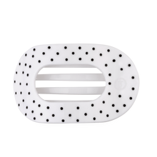 Load image into Gallery viewer, Flat Round | White Polka Dot Party | Large Hair Clip
