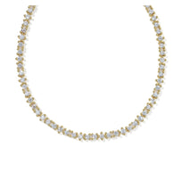 Load image into Gallery viewer, FATE TENNIS NECKLACE GOLD WHITE CZ
