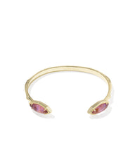 Load image into Gallery viewer, OPHELIA CUFF BRACELET GOLD LIGHT MAUVE ILLUSION S/M

